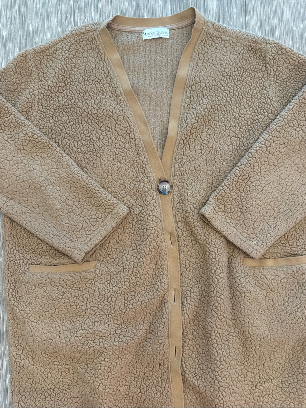 Koolaburra by UGG Tan Sherpa Fleece Cardigan Women’s XL